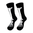 thumbnail image 1 of Voska Unisex Halloween Skeleton Cartoon Mid Calf Socks Breathable Ribbed Comfortable Fall Daily Socks, 1 of 7