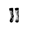 thumbnail image 1 of Voska Unisex Halloween Skeleton Cartoon Mid Calf Socks Breathable Ribbed Comfortable Fall Daily Socks, 1 of 7