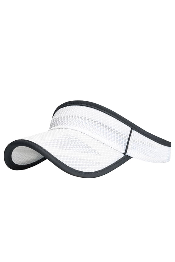 Unisex Mesh Sun Visor Hat Extended Brim Breathable Lightweight Topless Cap Adjustable Strap Sun Protection Hat For Running Cycling Golf Outdoor Sports Daily Wear