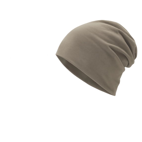 Voska Unisex Slouchy Beanie - Lightweight Cotton Skull Cap For Sleeping, Lounging & Outdoor Travel-Friendly Coffee one size