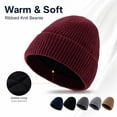 thumbnail image 1 of Voska Unisex Thick Fleece Lined Outdoor Cycling Beanie Hat Warm Acrylic Stretch Skull Cap Winter Fall Casual Gift for Women Men Wine One Size, 1 of 5