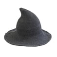 thumbnail image 1 of Voska Witch Hat, Halloween Wizard Hat for Cosplay Party, Costume Accessory for Adults Dark Gray One Size, 1 of 6