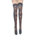 thumbnail image 1 of Voska Women's Halloween Print Thigh High Tube Socks Soft Stretchy Party Holiday Festival Decor E One Size, 1 of 6