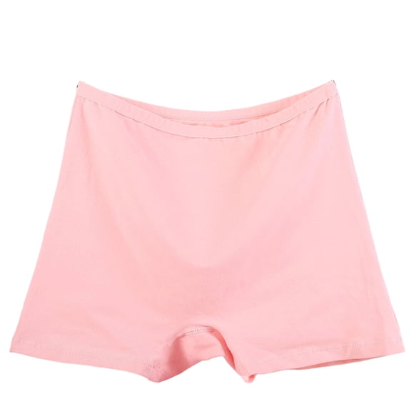 Voska Women's Plus Size High Waist Cotton Boxer Briefs Soft Breathable Full Coverage Underwear Pink XL