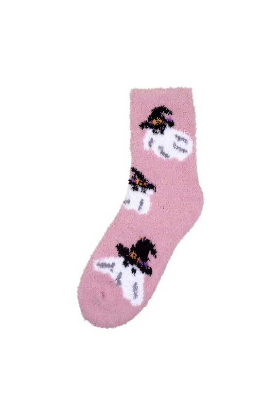 Womens Halloween Thick Warm Mid Calf Socks Novelty Cozy Fall Winter Loungewear