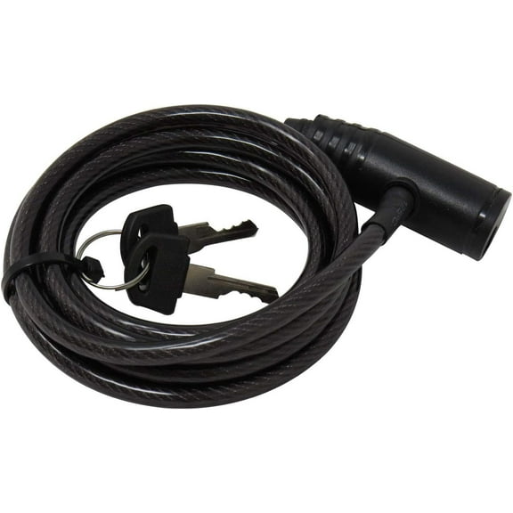 Vosker 2 Keys Cable Lock for Security Cameras | 6 Feet Long Flexible Braided Steel | Universal Locking Cable and Flexible Lock Cable (Protection Box Support)