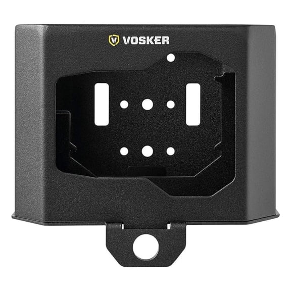 Vosker Metal Security Box for V150 Outdoor Camera, Protective Heavy Duty Steel Case, Weather and Animal Resistant with Easy Accessible Panel (Black)