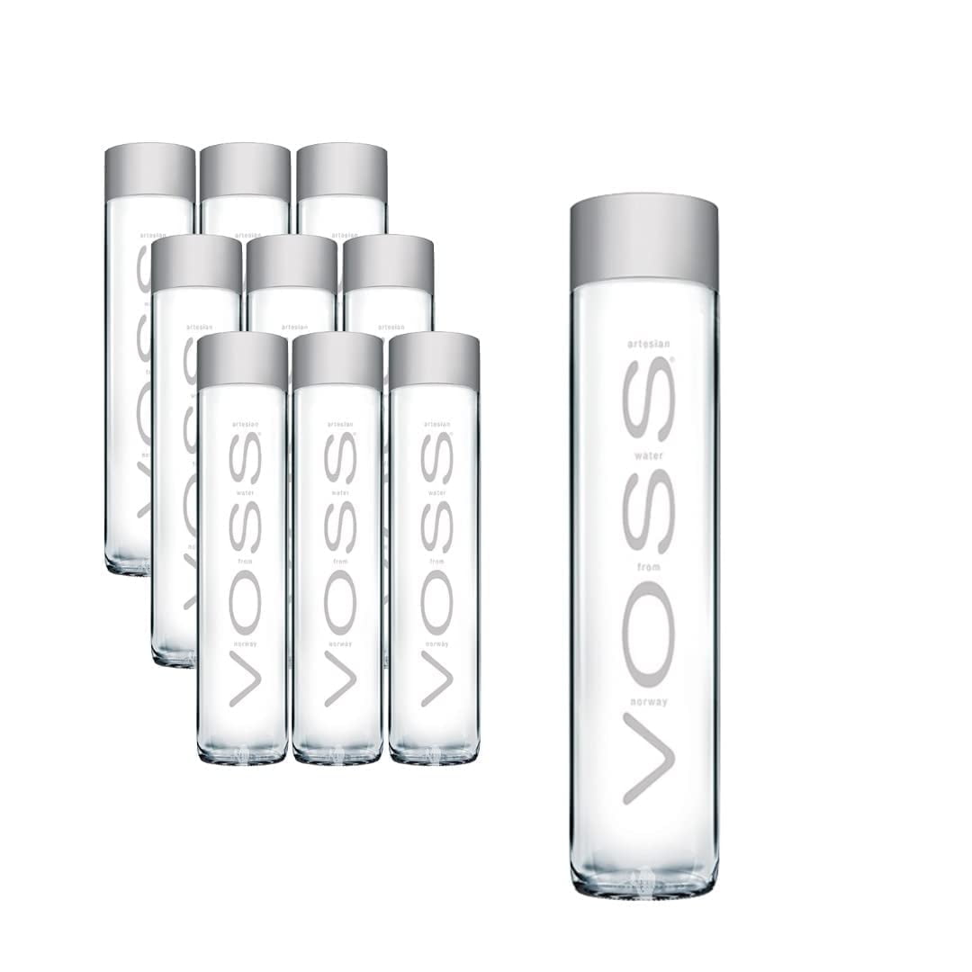 Voss Artesian Still GLASS Bottled Water, Refreshing taste 375ml / 12.7 fl oz (Pack of 9)
