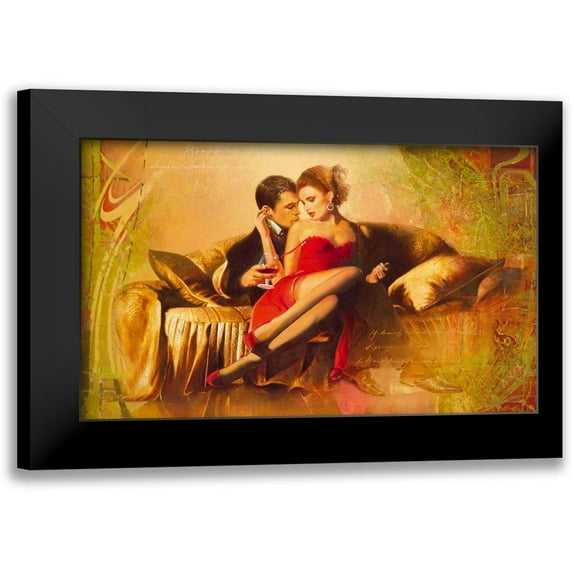 Voss, Johan 24x16 Black Modern Framed Museum Art Print Titled - Seduction
