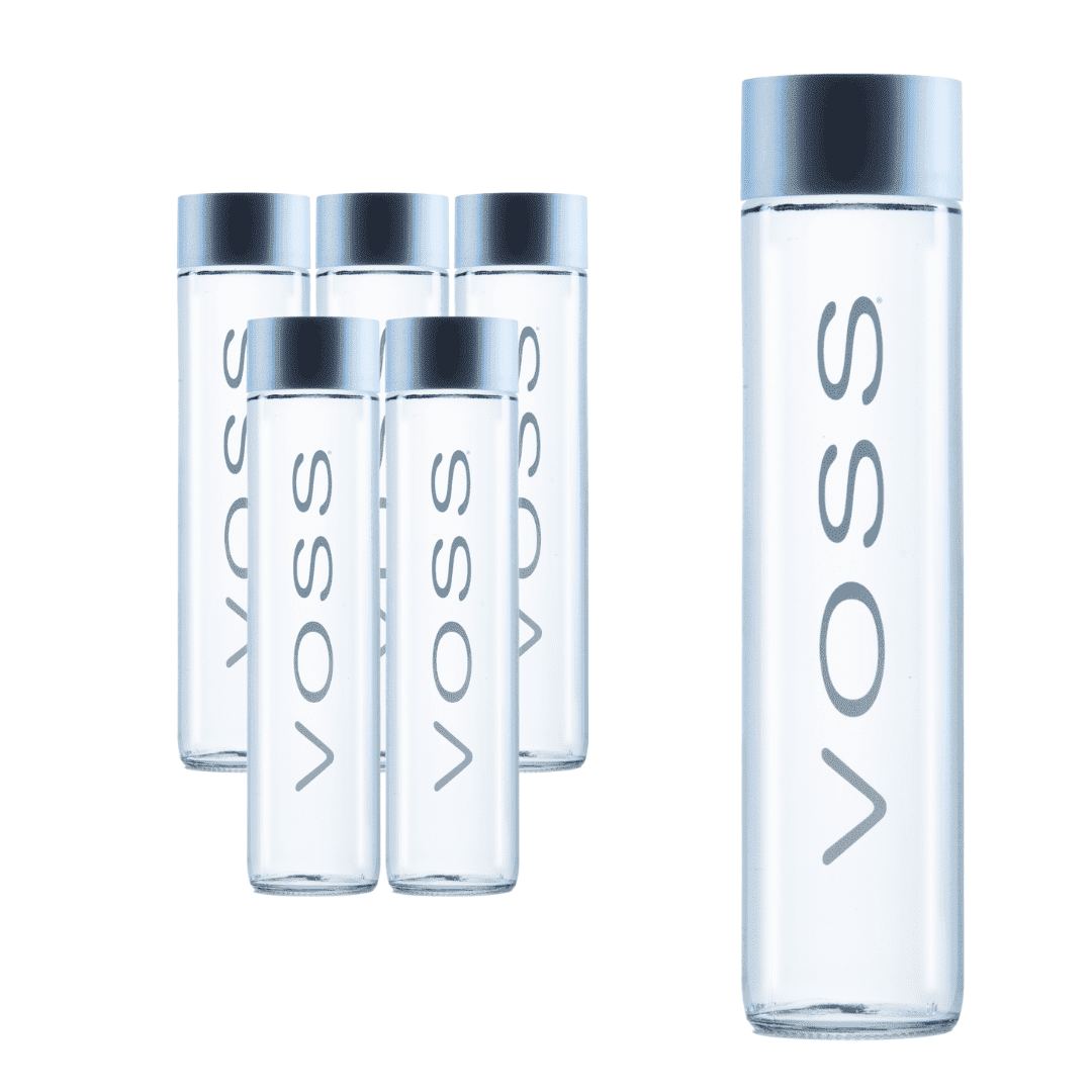 Voss Natural Spring Still GLASS Bottled Water, Refreshing taste 800 ml / 27 fl oz (Pack of 5)