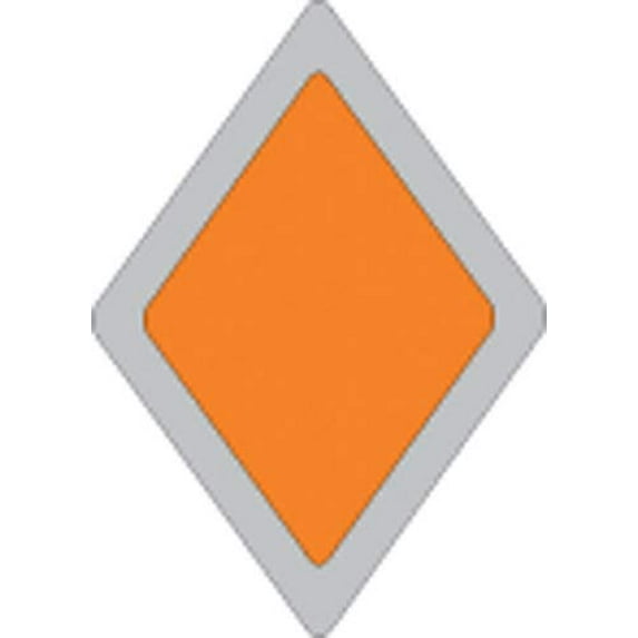 Voss Signs 264 RB OR Orange Plastic Reflective Snowmobile Trail Blazer Diamond