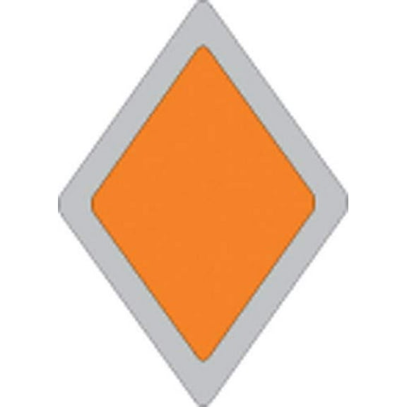 Voss Signs 264 RB OR Orange Plastic Reflective Snowmobile Trail Blazer Diamond