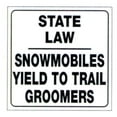 thumbnail image 1 of Voss Signs 494slg White Plastic Reflective Sign 12" - Snowmobiles Yield, 1 of 3