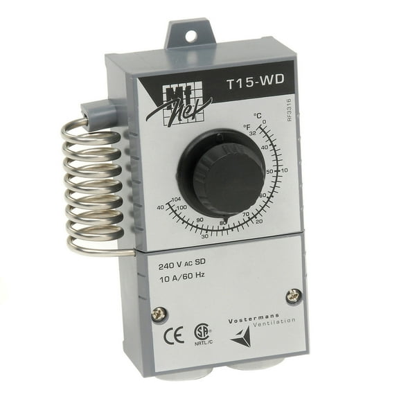 Vostermans Mechanical Thermostat For Fan Or Heater Single Pole