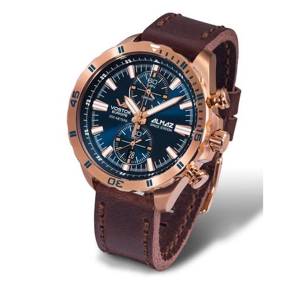 Vostok-Europe Almaz Chronograph Leather Strap 6S11/320B262