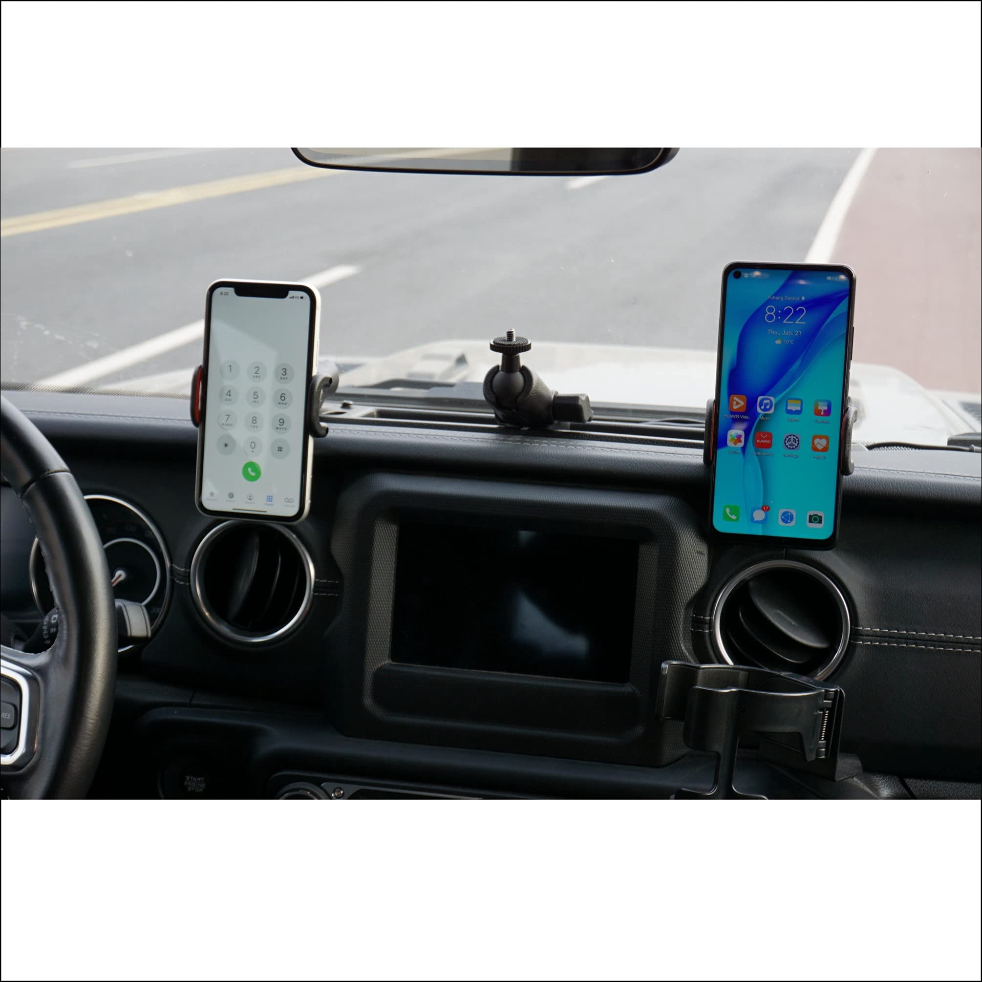 Offroam Jeep Phone Mount For Wrangler JL & Gladiator JT (2018-2023) - All Metal Dash Mount