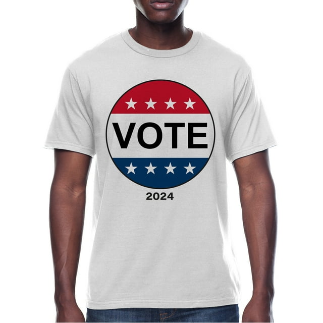 Vote 2024, Men's Apparel Graphic Crew Neck T-Shirt, Sizes S-3XL