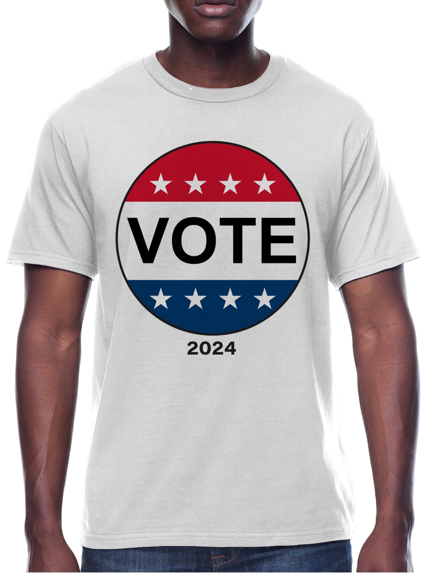 Vote 2024, Men's Apparel Graphic Crew Neck Tee, Sizes S-3XL