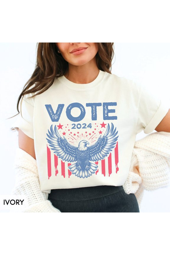 Vote 2024 Patriotic Eagle stars amp stripes tshirt Go Vote shirt for men or women 2024 Ele