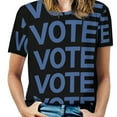 thumbnail image 1 of Vote Bold Text Design T Shirts Basic T-Shirt Short Sleeve Ladies Tee Shirt Summer Graphic Clothing, 1 of 6