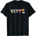 thumbnail image 1 of Vote - Books, Fist, Ovaries, LGTBQ T-Shirt Black X-Large, 1 of 4