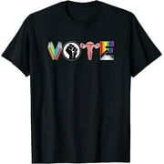 Vote - Books, Fist, Ovaries, LGTBQ T-Shirt