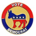 thumbnail image 1 of Vote Democrat Party Lapel Pin, 1 of 2