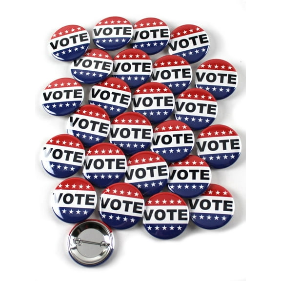 Vote Election Activism Pinback Buttons - 1.5 Inch Round - 25 Pack