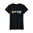 thumbnail image 1 of Vote For LGBTQ 2020 Voter Rights Rainbow Heart Turnout T-Shirt, 1 of 4