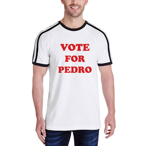 Vote For Pedro Mens Soccer Jersey T Shirt White-Black MD