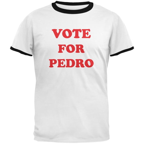 Vote For Pedro White/Black Men's Ringer T-Shirt