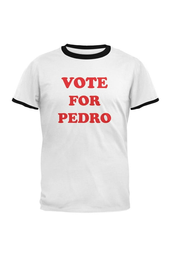 Vote For Pedro White/Black Men's Ringer T-Shirt