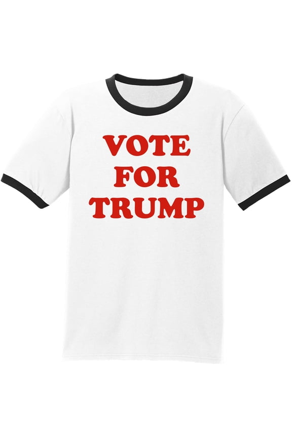 Vote For Trump Adult Short Sleeve Ringer T-shirt