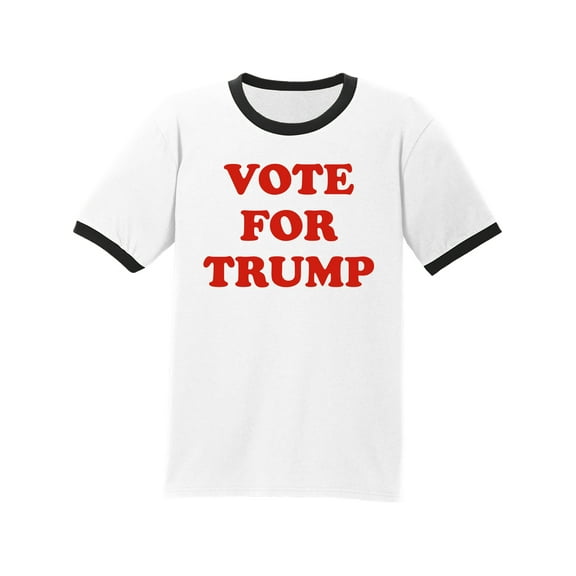 Vote For Trump Adult Short Sleeve Ringer T-shirt