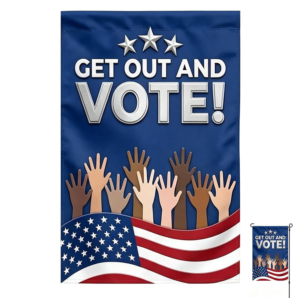 Vote Garden Flag, Double Sided Election Yard Flag 12x18 Inch, Patriotic ...