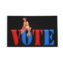 Vote Girl Flag 3x5 Ft Outdoor Indoor With Grommet Garden Yard Banner Decorative Sign