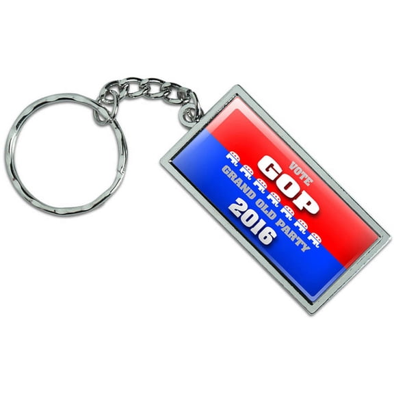 Vote Gop 2016 Grand Old Party Republican Metal Keychain Key Chain Ring