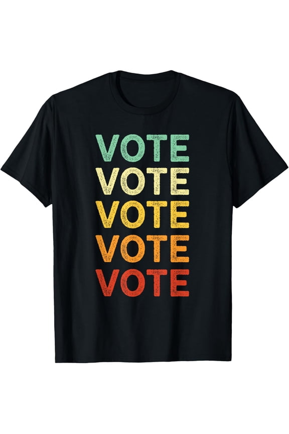 Vote Men Women Election Vintage Vote T-ShirtMen and women, Black T-shirt, size: Extra large