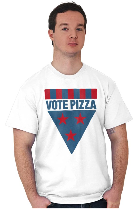 Vote Pizza Foodie USA Election Gym Men's Graphic T Shirt Tees Brisco Brands M
