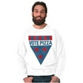 thumbnail image 1 of Vote Pizza Foodie USA Election Gym Unisex Plus Fleece Graphic Sweatshirt Brisco Brands 2X, 1 of 5