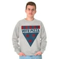 thumbnail image 1 of Vote Pizza Foodie USA Election Gym Unisex Plus Fleece Graphic Sweatshirt Brisco Brands 4X, 1 of 5