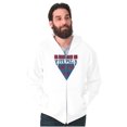 thumbnail image 1 of Vote Pizza Foodie USA Election Gym Unisex Fleece Graphic Zip Up Hoodie Brisco Brands 2X, 1 of 5