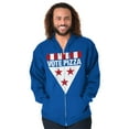 thumbnail image 1 of Vote Pizza Foodie USA Election Gym Zip Up Hoodie Men's Women's Brisco Brands S, 1 of 6