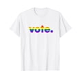 thumbnail image 1 of Vote Pride Flag - Election White T-Shirt Short Sleeve Tee, 1 of 5