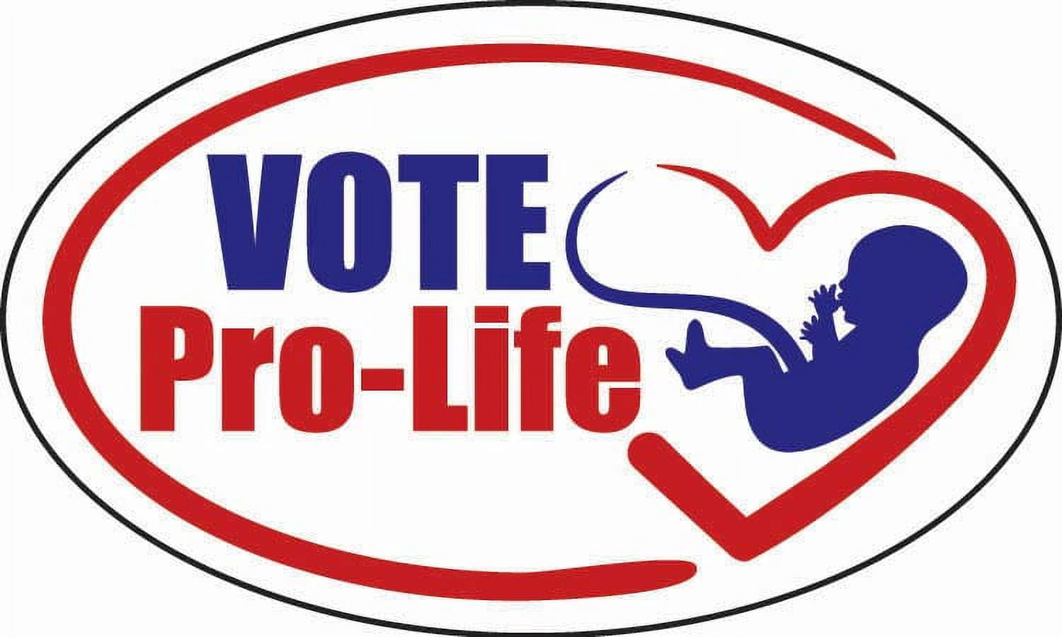 Vote Pro Life-Oval Pro-Life Sticker