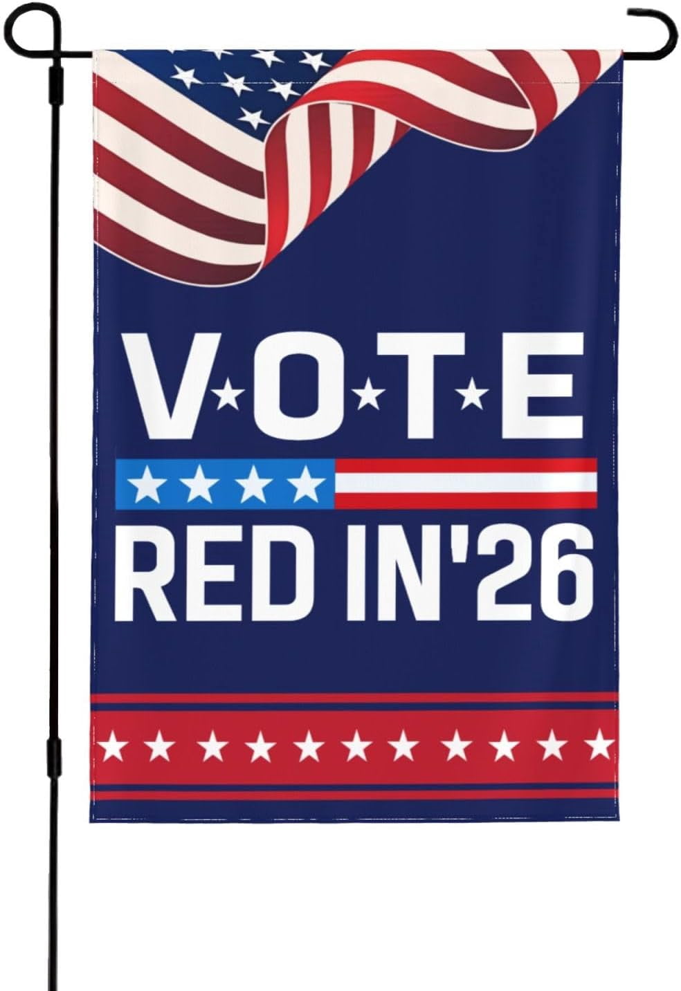 Vote Red 2026 flag Patriotic Republican Midterm Flags 12x18 Yard Sign ...