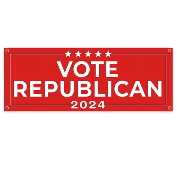 Vote Republican 2024 13 oz Vinyl Banner With Metal Grommets
