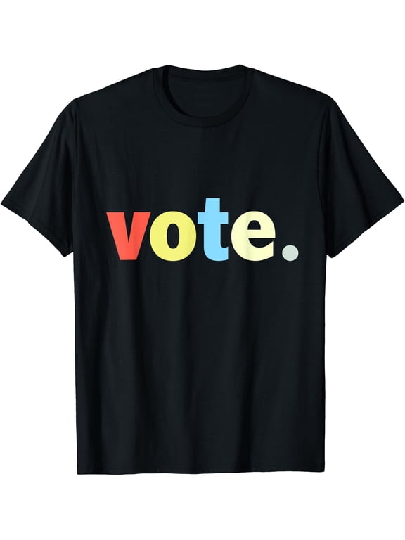 Vote. Retro Style Vote Election Tee T-Shirt Black Large