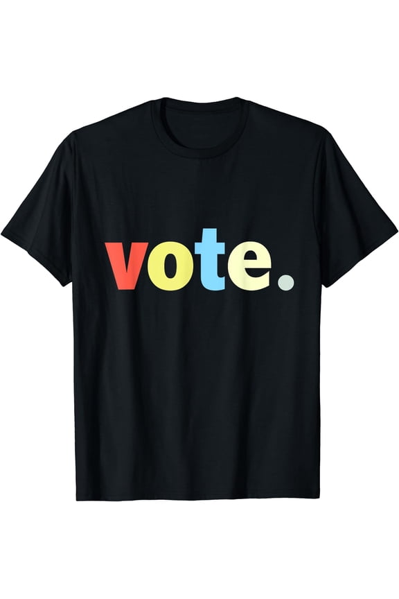 Vote. Retro Style Vote Election Tee T-Shirt Black X-Large