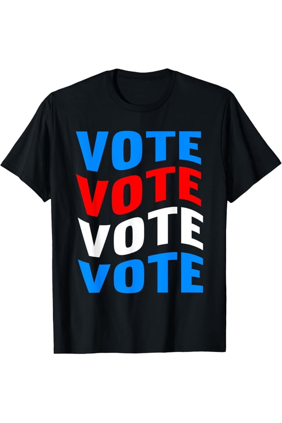 Vote Retro Vintage Men Women Apparel Vintage Election Voter T-ShirtMen and women, Black T-shirt, size: Extra large